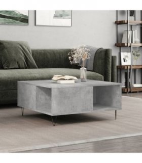 vidaXL Coffee Table Concrete Grey 80x80x36.5 cm Engineered Wood — V0672040356