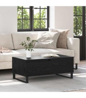vidaXL Coffee Table Black Oak 90 x 50 x 36.5 cm Engineered Wood