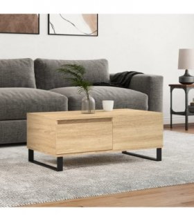 vidaXL Coffee Table Sonoma Oak 90x50x36.5 cm Engineered Wood — V0672040386