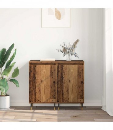 vidaXL Sideboard 2 pcs Old Wood 40 x 35 x 70 cm