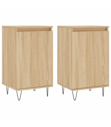 vidaXL Sideboards 2 pcs Sonoma Oak 40x35x70 cm Engineered Wood