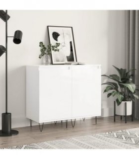 vidaXL Sideboards 2 pcs High Gloss White 40x35x70 cm Engineered Wood