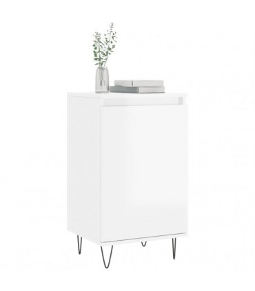 vidaXL Sideboards 2 pcs High Gloss White 40x35x70 cm Engineered Wood