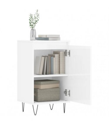 vidaXL Sideboards 2 pcs High Gloss White 40x35x70 cm Engineered Wood