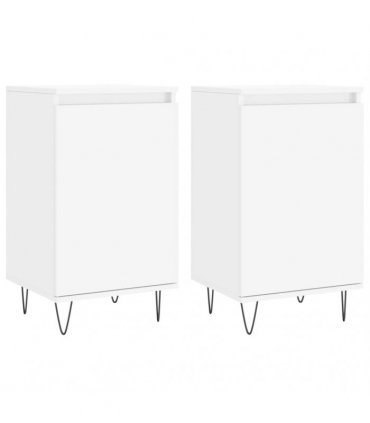 vidaXL Sideboards 2 pcs White 40x35x70 cm Engineered Wood