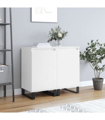 vidaXL Sideboards 2 pcs White 40x35x70 cm Engineered Wood — V0672040422