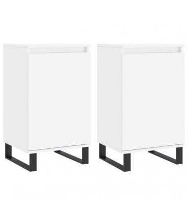 vidaXL Sideboards 2 pcs White 40x35x70 cm Engineered Wood — V0672040422