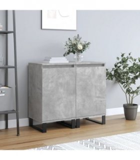 vidaXL Sideboards 2 pcs Concrete Grey 40x35x70 cm Engineered Wood