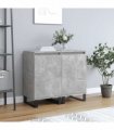 vidaXL Sideboards 2 pcs Concrete Grey 40x35x70 cm Engineered Wood