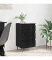 vidaXL Sideboard Black Oak 40 x 35 x 70 cm Engineered Wood and Iron