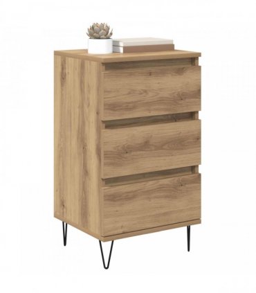 vidaXL Sideboard Artisan Oak 40 x 35 x 70 cm Engineered Wood and Iron
