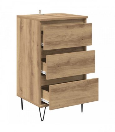 vidaXL Sideboard Artisan Oak 40 x 35 x 70 cm Engineered Wood and Iron