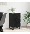 vidaXL Sideboard with Drawer Black oak Engineered wood