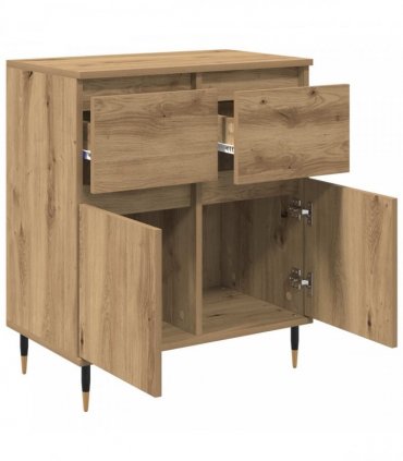 vidaXL Sideboard Artisan Oak 60 x 35 x 70 cm Engineered Wood and Iron — V0672040456