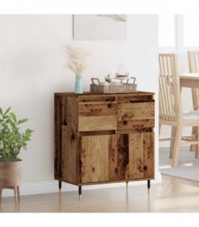 vidaXL Sideboard Old Wood 60 x 35 x 70 cm Engineered Wood and Iron — V0672040460