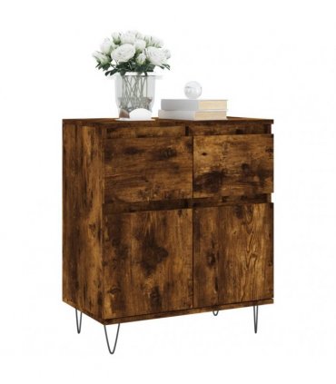 vidaXL Sideboard Smoked Oak 60x35x70 cm Engineered Wood — V0672040463