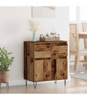 vidaXL Sideboard Old Wood 60 x 35 x 70 cm Engineered Wood and Iron — V0672040464