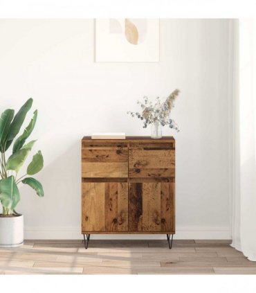 vidaXL Sideboard Old Wood 60 x 35 x 70 cm Engineered Wood and Iron — V0672040464