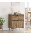 vidaXL Sideboard Artisan Oak 60 x 35 x 70 cm Engineered Wood and Iron — V0672040469