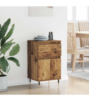 vidaXL Sideboard Old Wood 40 x 35 x 70 cm Engineered Wood and Iron — V0672040480