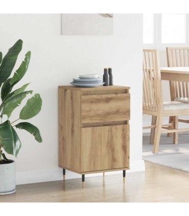 vidaXL Sideboard Artisan Oak 40 x 35 x 70 cm Engineered Wood and Iron — V0672040488