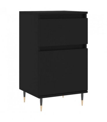 vidaXL Sideboards 2 pcs Black 40x35x70 cm Engineered Wood