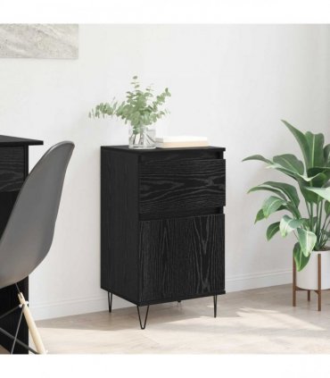 vidaXL Sideboard with Drawer Black oak 35 x 40 x 70 cm Engineered wood — V0672040497