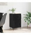 vidaXL Sideboard with Drawer Black oak 35 x 40 x 70 cm Engineered wood — V0672040497