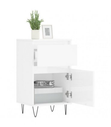 vidaXL Sideboards 2 pcs High Gloss White 40x35x70 cm Engineered Wood — V0672040503