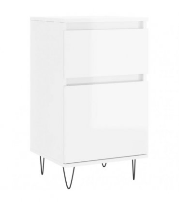 vidaXL Sideboards 2 pcs High Gloss White 40x35x70 cm Engineered Wood — V0672040503