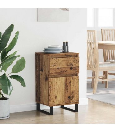 vidaXL Sideboard with Drawer Old wood 35 x 40 x 70 cm Engineered wood — V0672040509
