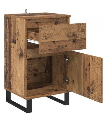 vidaXL Sideboard with Drawer Old wood 35 x 40 x 70 cm Engineered wood — V0672040509