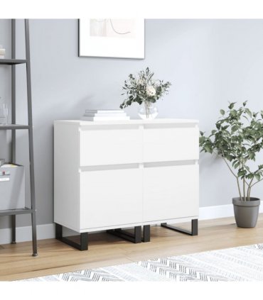 vidaXL Sideboards 2 pcs White 40x35x70 cm Engineered Wood — V0672040511