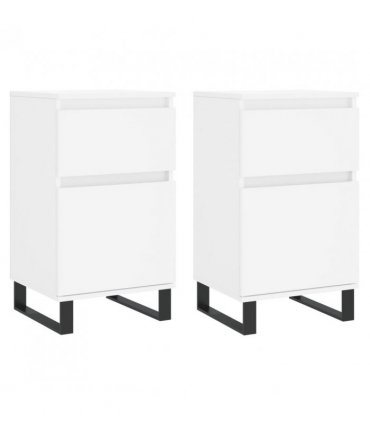 vidaXL Sideboards 2 pcs White 40x35x70 cm Engineered Wood — V0672040511