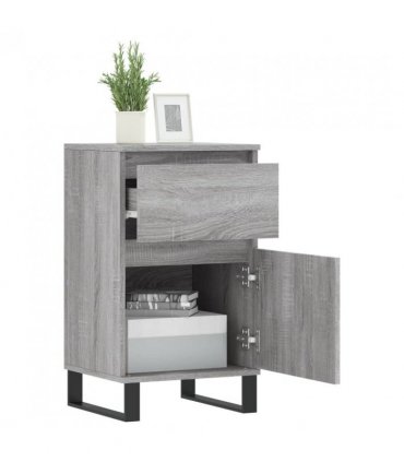 vidaXL Sideboards 2 pcs Grey Sonoma 40x35x70 cm Engineered Wood