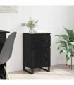 vidaXL Sideboard with Drawer Black oak 35 x 40 x 70 cm Engineered wood — V0672040515