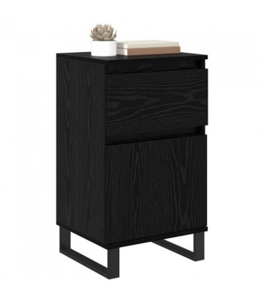 vidaXL Sideboard with Drawer Black oak 35 x 40 x 70 cm Engineered wood — V0672040515