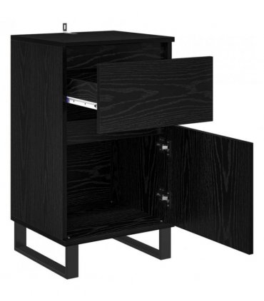 vidaXL Sideboard with Drawer Black oak 35 x 40 x 70 cm Engineered wood — V0672040515