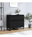 vidaXL Sideboards 2 pcs Black 40x35x70 cm Engineered Wood — V0672040517