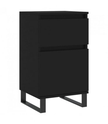 vidaXL Sideboards 2 pcs Black 40x35x70 cm Engineered Wood — V0672040517