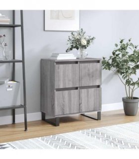 vidaXL Sideboard | Grey Sonoma | Engineered wood, iron | Small | Sideboard