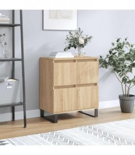 vidaXL Sideboard | Sonoma oak | Engineered wood and iron | Medium | Sideboard