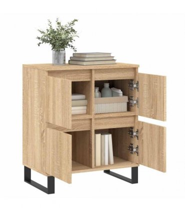 vidaXL Sideboard | Sonoma oak | Engineered wood and iron | Medium | Sideboard