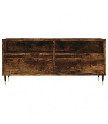 vidaXL TV Cabinet Smoked Oak 100x34.5x44.5 cm Engineered Wood — V0672040570