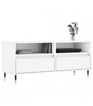 vidaXL TV Cabinet White 100x34.5x44.5 cm Engineered Wood — V0672040572