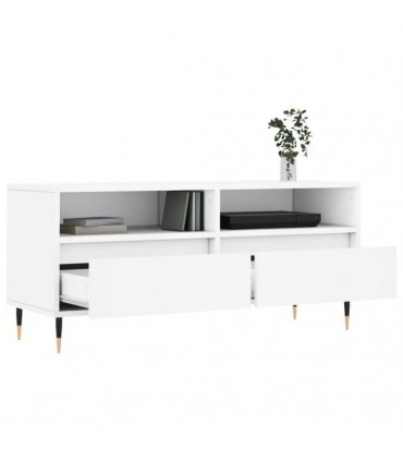 vidaXL TV Cabinet White 100x34.5x44.5 cm Engineered Wood — V0672040572