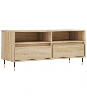 vidaXL TV Cabinet Sonoma Oak 100x34.5x44.5 cm Engineered Wood — V0672040573