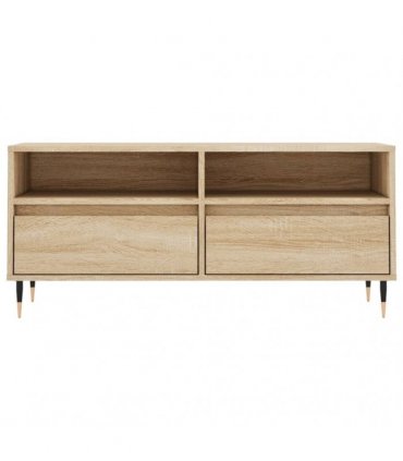 vidaXL TV Cabinet Sonoma Oak 100x34.5x44.5 cm Engineered Wood — V0672040573