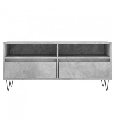 vidaXL TV Cabinet Concrete Grey 100x34.5x44.5 cm Engineered Wood — V0672040577