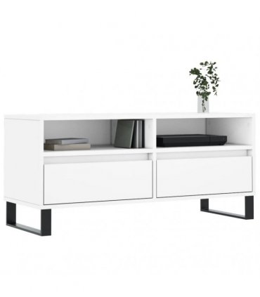 vidaXL TV Cabinet White 100x34.5x44.5 cm Engineered Wood — V0672040584